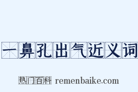 一鼻孔出气近义词是什么意思的图片